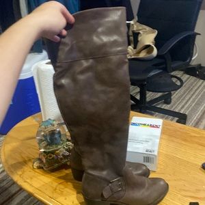 Dark brown over the knee boots. Size 7. Brand Route 66